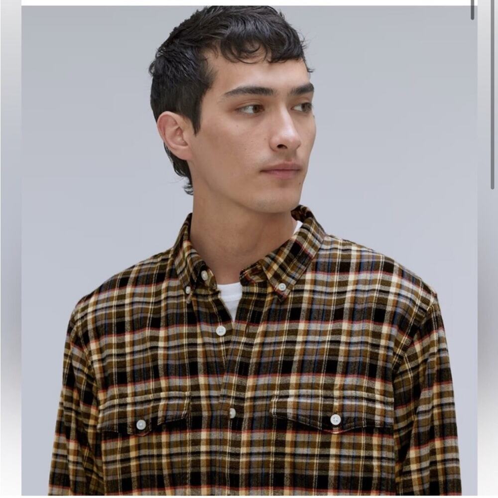 NWT Everlane The Brushed Flannel Shirt Large - Picture 2 of 10
